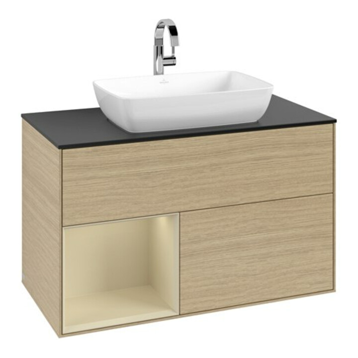V&B Meuble sous lavabo Finion 100, Pl bleu m, Rég si Gr m Lac, Oa ven