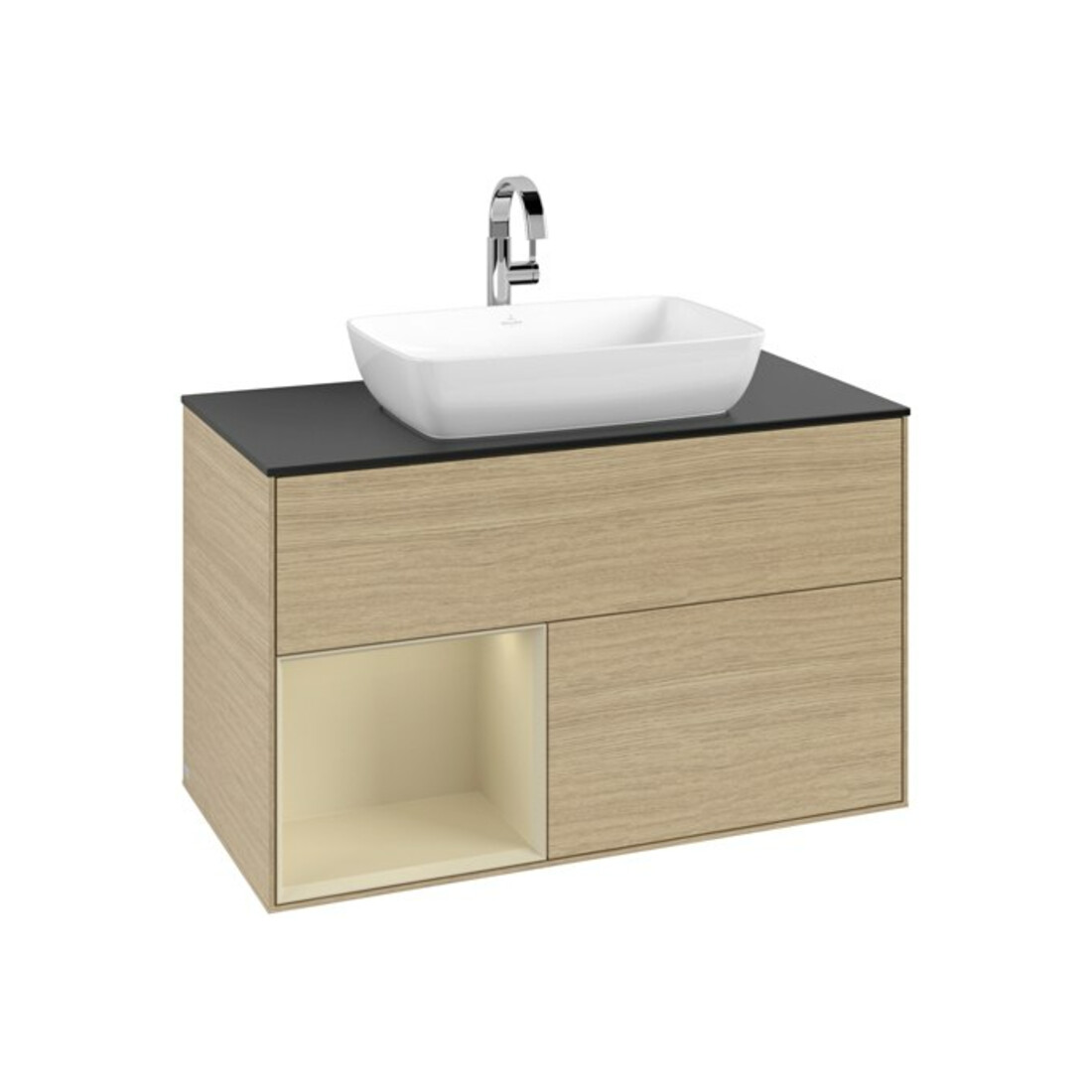 V&B Meuble sous lavabo Finion 100, Pl bleu m, Rég si Gr m Lac, Oa ven