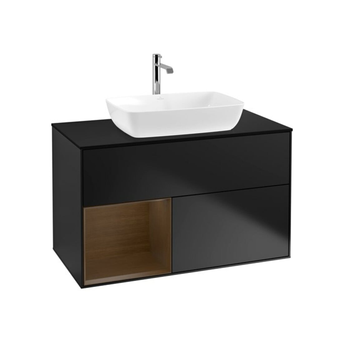 V&B Meuble sous lavabo Finion 100, Pl bleu m, Reg wal ven, bleu m Lac