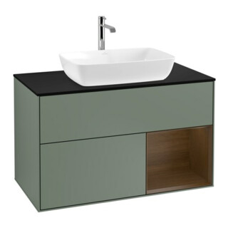 V&B Meuble sous lavabo Finion 100, Pl bleu m, Reg wal ven, Oli. m Lac