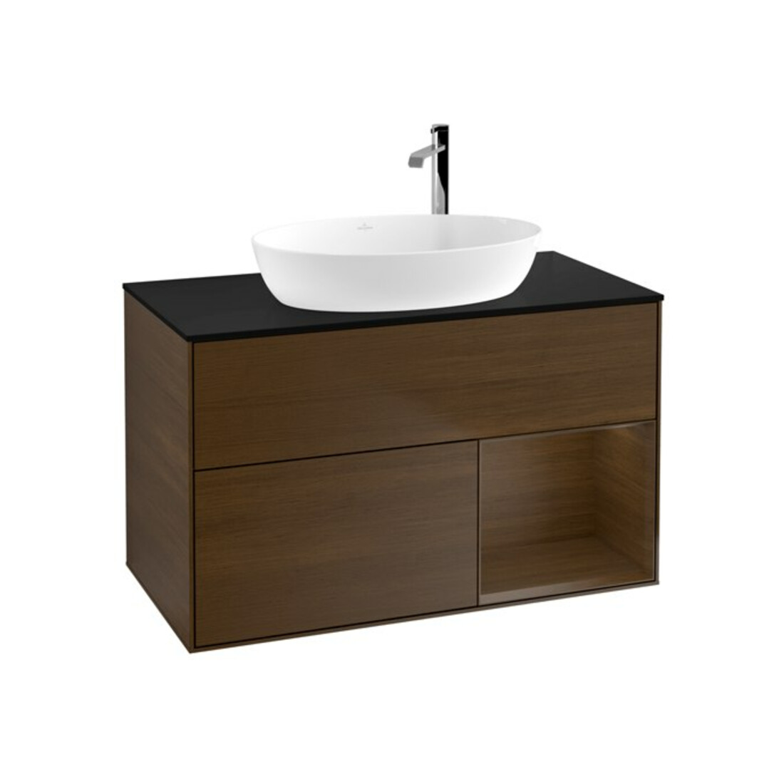 V&B Meuble sous lavabo Finion 100, Pl bleu m, Reg wal ven, wal ven