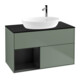V&B Meuble sous lavabo Finion 100, Pl bleu mat, Reg bleu mat Lac, Oli mat Lac-1