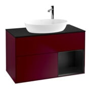 V&B Meuble sous lavabo Finion 100, Pl bleu mat, Reg bleu mat Lac, Peo mat