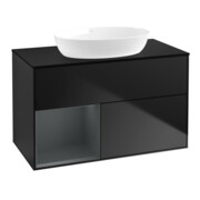 V&B Meuble sous lavabo Finion 100, Pl bleu mat, Reg md m Lac, bleu mat Lac-1