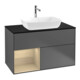 V&B Meuble sous lavabo Finion 100, Pl bleu mat, Rég Oa ven, Anthracite m-1