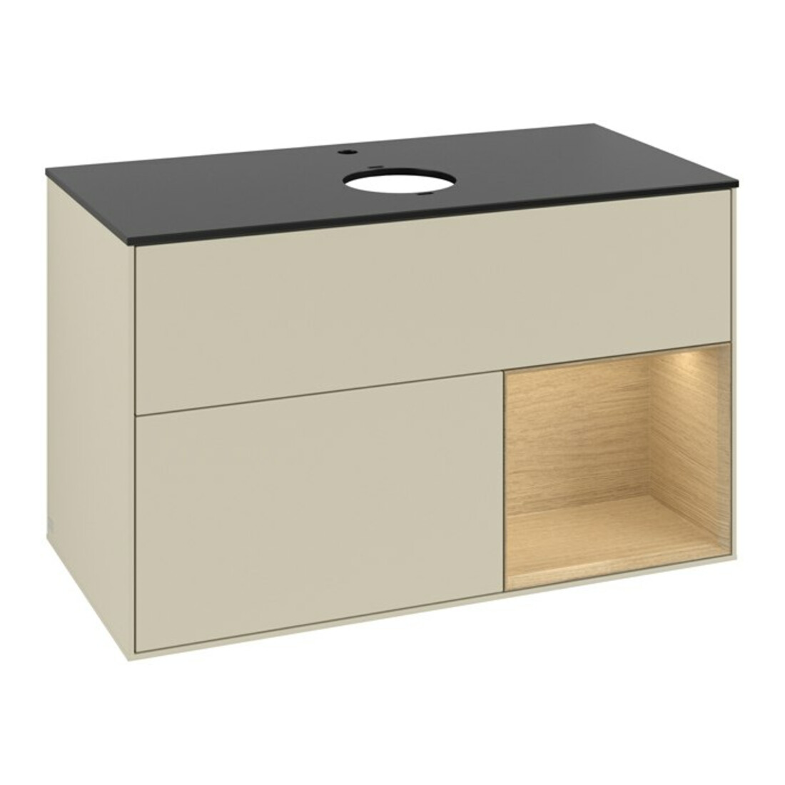 V&B Meuble sous-lavabo Finion 100, Pl bleu mat, Rég Oa ven, si Gr mat Lac