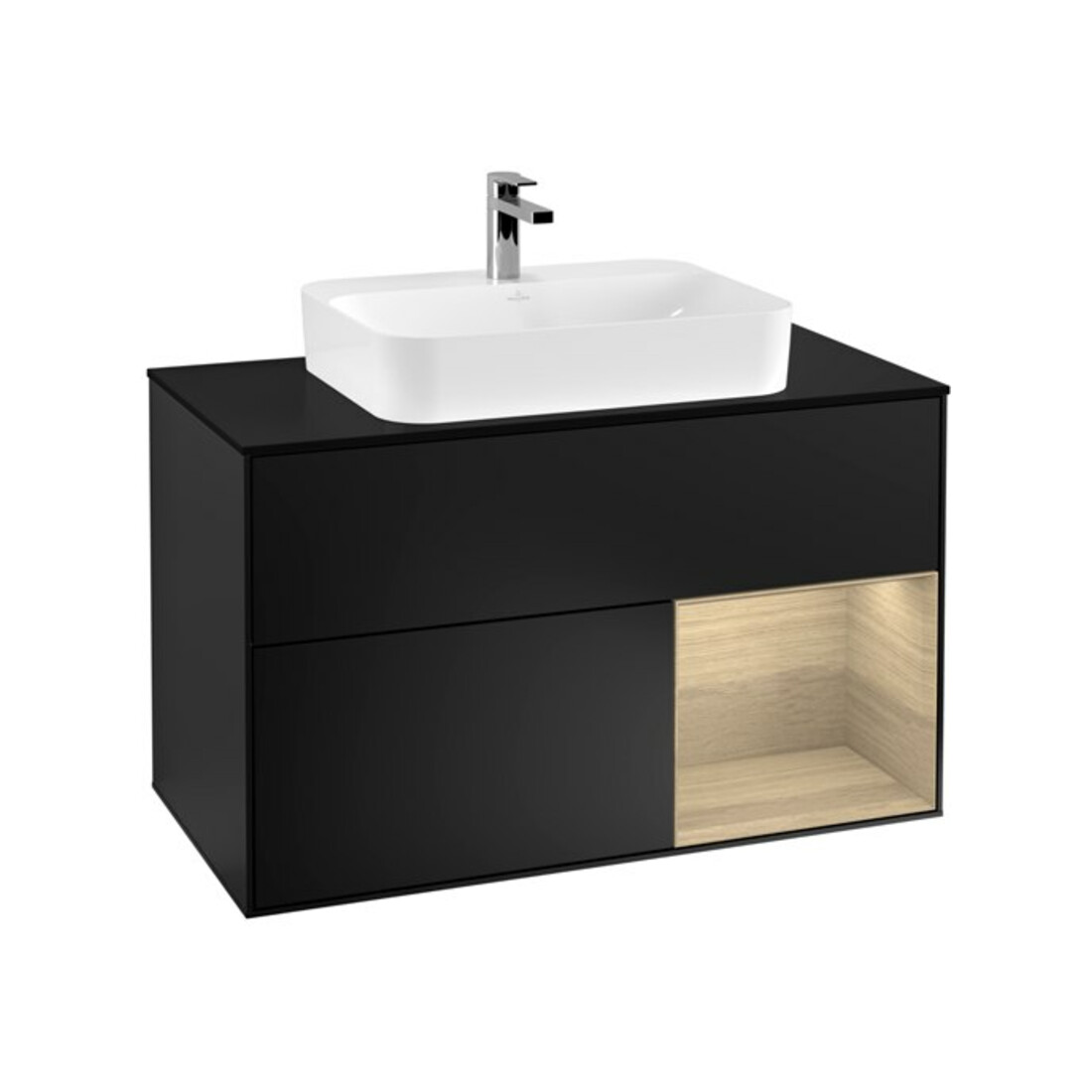 V&B Meuble sous-lavabo Finion 100, Pl bleu mat, Reg re Oa ven, bleu mat Lac