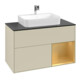 V&B Meuble sous lavabo Finion 100, Pl bleu mat, Réglette réglable, gris mat Lac-4
