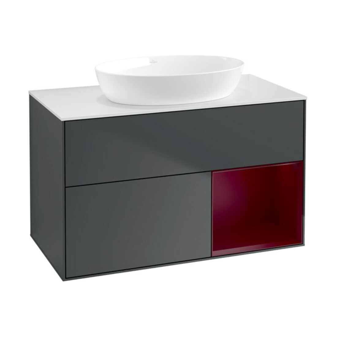 V&B Meuble sous lavabo Finion 100, Pl w m, Reg Peo m Lac, md bl. m Lac