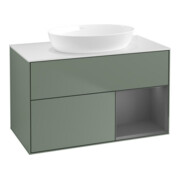 V&B Meuble sous-lavabo Finion 100, Pl w m, Rg A m Lac, Oli. m Lac