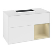V&B Meuble sous lavabo Finion 100, Pl w m, Rg r si Gr m Lac, blanc m Lac