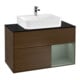 V&B Meuble sous-lavabo Finion 100, placage bois, rangement droit, huile mat, chêne veiné-1
