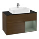 V&B Meuble sous-lavabo Finion 100, placage bois, rangement droit, huile mate, noyer veneer-1