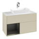 V&B Meuble sous-lavabo Finion 100, placage bois, réglable bleu mat laqué, gris mat laqué-3