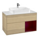 V&B Meuble sous lavabo Finion 100, plan de découpe blanc, tiroir droit Peo, Oa ven-1