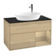V&B Meuble sous lavabo Finion 100, plaque de fermeture bleue, étagère Oa ven, Oa ven-1