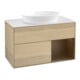 V&B Meuble sous lavabo Finion 100, plaque de recouvrement blanche, tiroir wal ven, Oa ven-1