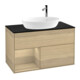 V&B Meuble sous-lavabo Finion 100, plaque de recouvrement bleue, étagère Oa ven, Oa ven-1