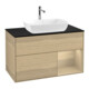 V&B Meuble sous-lavabo Finion 100, plaque de recouvrement bleue, étagère ouverte-1
