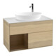 V&B Meuble sous lavabo Finion 100, plaque d'habillage blanc, tiroir wal ven, Oa ven-1