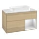 V&B Meuble sous lavabo Finion 100x60,3 cm, droite blanc mat, placage Oa-1