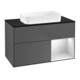 V&B Meuble sous lavabo Finion 100x60,3 cm, éclairage mural, blanc brillant, anthracite m-1