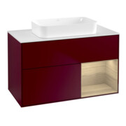 V&B Meuble sous-lavabo Finion 100x60,3 cm, éclairage mural, Peony mat