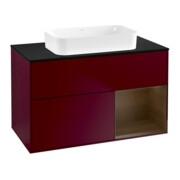 V&B Meuble sous-lavabo Finion 100x60,3 cm, éclairage mural, Peony mat