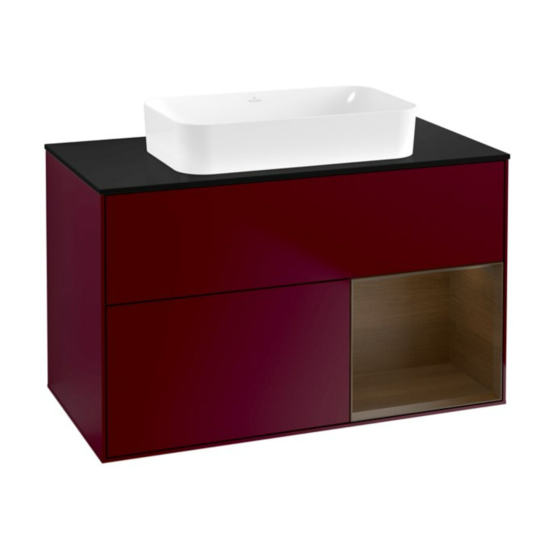 V&B Meuble sous-lavabo Finion 100x60,3 cm, éclairage mural, Peony mat