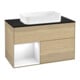 V&B Meuble sous-lavabo Finion 100x60,3 cm, étagère gauche, blanc brillant, Oa ven-1