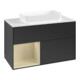 V&B Meuble sous lavabo Finion 100x60,3 cm, Gris clair mat Lac, bleu mat Lac-3