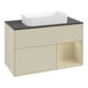 V&B Meuble sous lavabo Finion 100x60,3 cm, laqué gris brillant-1