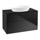 V&B Meuble sous-lavabo Finion 100x60,3 cm, panneau latéral bleu mat, bleu mat laqué-1