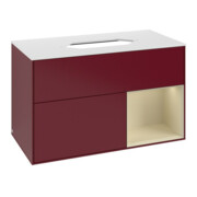 V&B Meuble sous lavabo Finion 100x60,3 cm, placage laqué, poignée métal