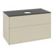 V&B Meuble sous-lavabo Finion 100x60,3 cm, plan de drainage bleu mat, poignée argent mat-1