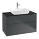 V&B Meuble sous lavabo Finion 100x60,3 cm, plaque de fermeture bleue, méd. bleue m Lac-1