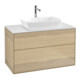 V&B Meuble sous lavabo Finion 100x60,3 cm, plinthe abd. bl., placage chêne-1