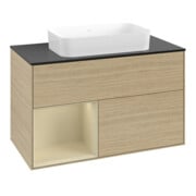 V&B Meuble sous lavabo Finion 100x60,3 cm, porte gauche, laqué, Oa ven
