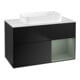 V&B Meuble sous lavabo Finion 100x60,3 cm, Rg droite huilé mat laqué bleu mat laqué-1