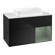 V&B Meuble sous-lavabo Finion 100x60,3 cm, Rg droite Oli. m Lac, bla m Lac