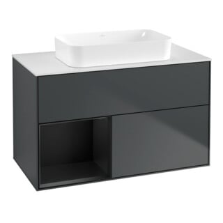 V&B Meuble sous lavabo Finion 100x60,3 cm, Rg l b m Lac, md bl. m Lac