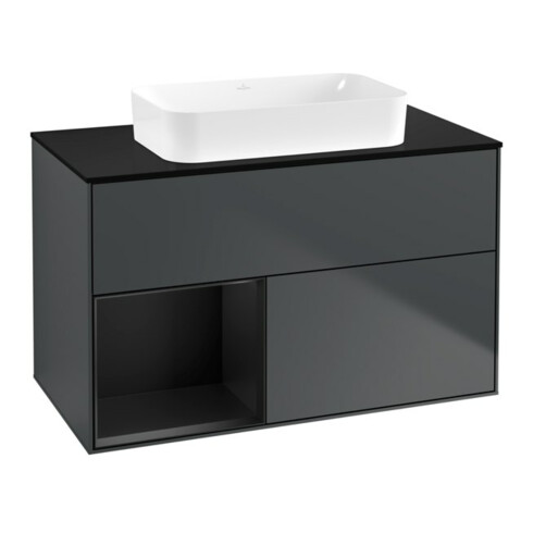 V&B Meuble sous-lavabo Finion 100x60,3 cm, Rg l p m Laqué, md bl. m Laqué