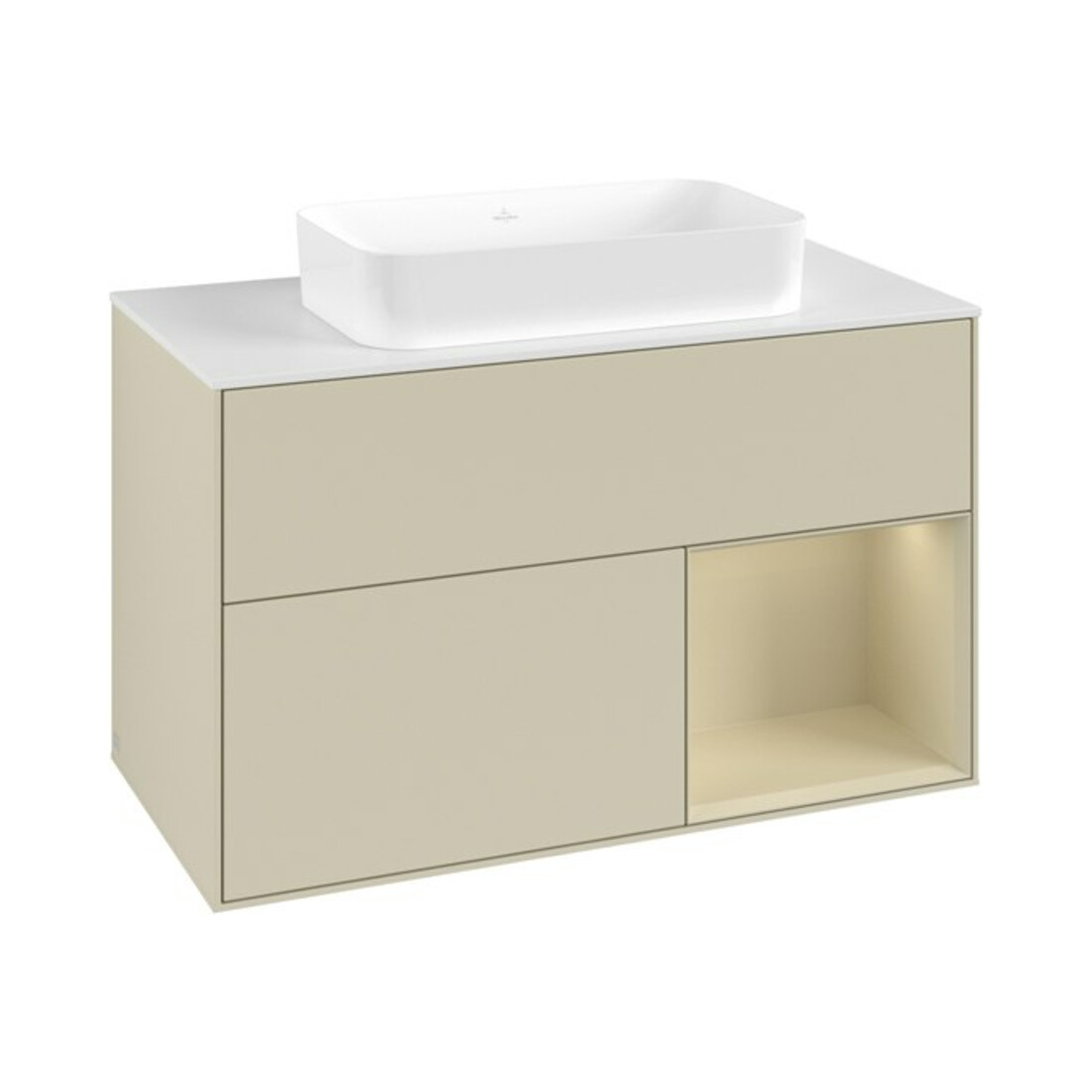 V&B Meuble sous lavabo Finion 100x60,3 cm, Rg r si G m La, si Gr m Lac