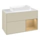 V&B Meuble sous lavabo Finion 100x60,3 cm, tiroir droit, gris mat laqué-1