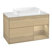 V&B Meuble sous-lavabo Finion 100x60,3 cm, tiroir droit, placage chêne