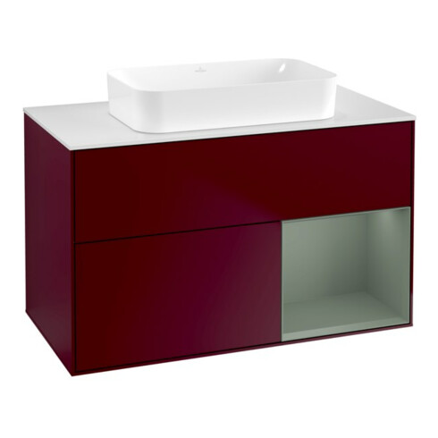 V&B Meuble sous lavabo Finion 100x60,3 cm, tiroir droite, chêne huilé mat Peo