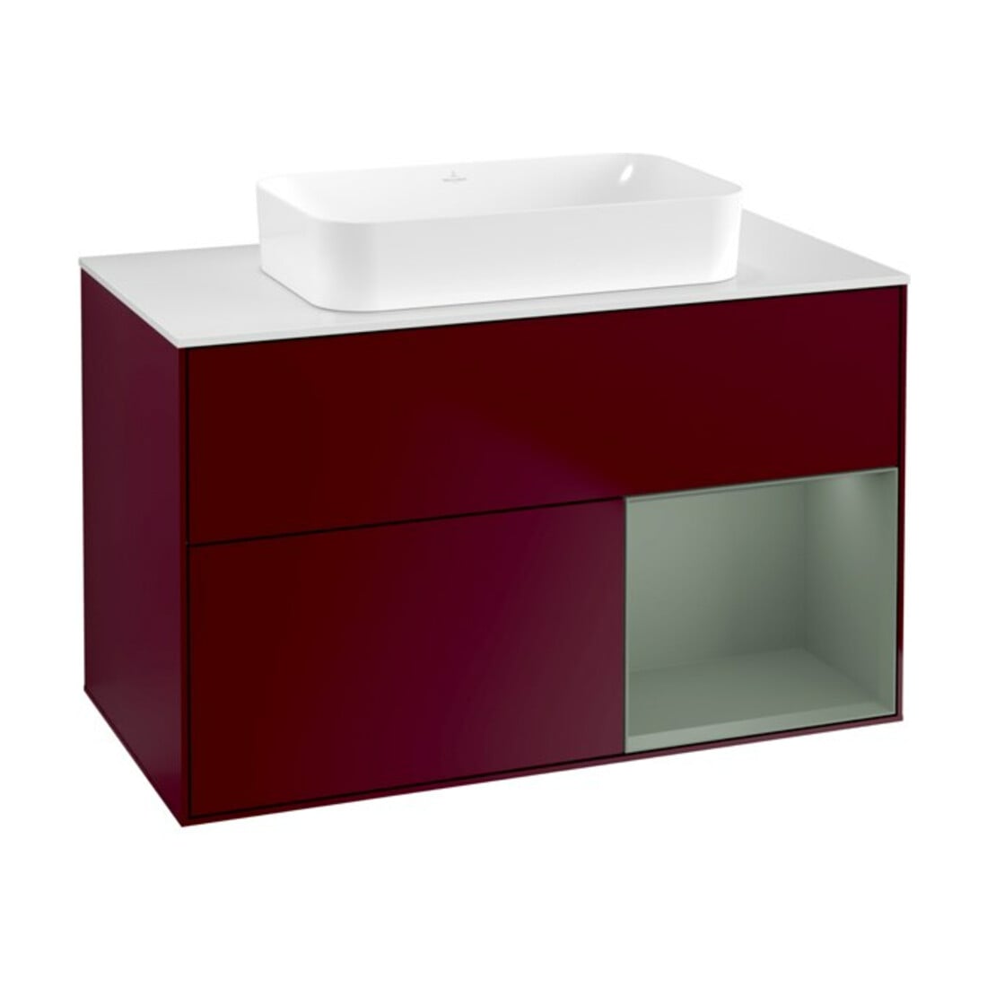 V&B Meuble sous lavabo Finion 100x60,3 cm, tiroir droite, chêne huilé mat Peo