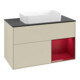 V&B Meuble sous lavabo Finion 100x60,3 cm, tiroir droite, gris mat laqué-3