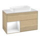 V&B Meuble sous lavabo Finion 100x60,3 cm, tiroir gauche, blanc brillant, Oa ven-1