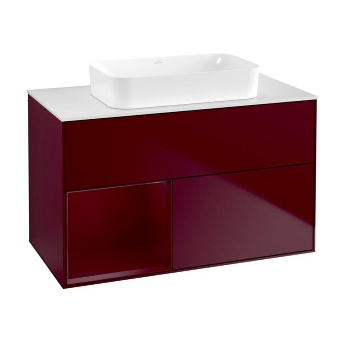 V&B Meuble sous lavabo Finion 100x60,3 cm, tiroir gauche Peony mat